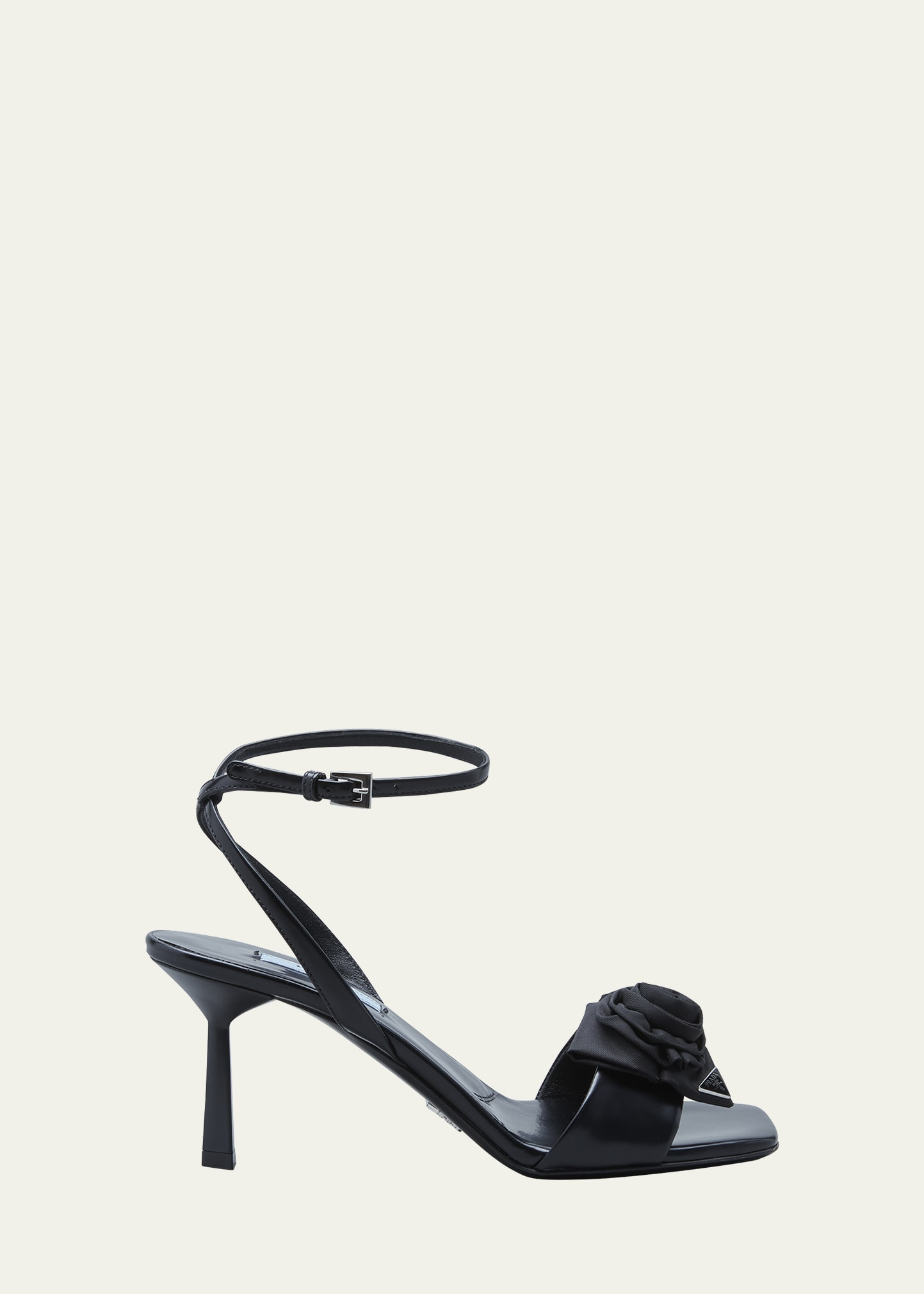 Prada Sandali Triangle Logo Rose Ankle Strap Sandals | Bergdorf Goodman
