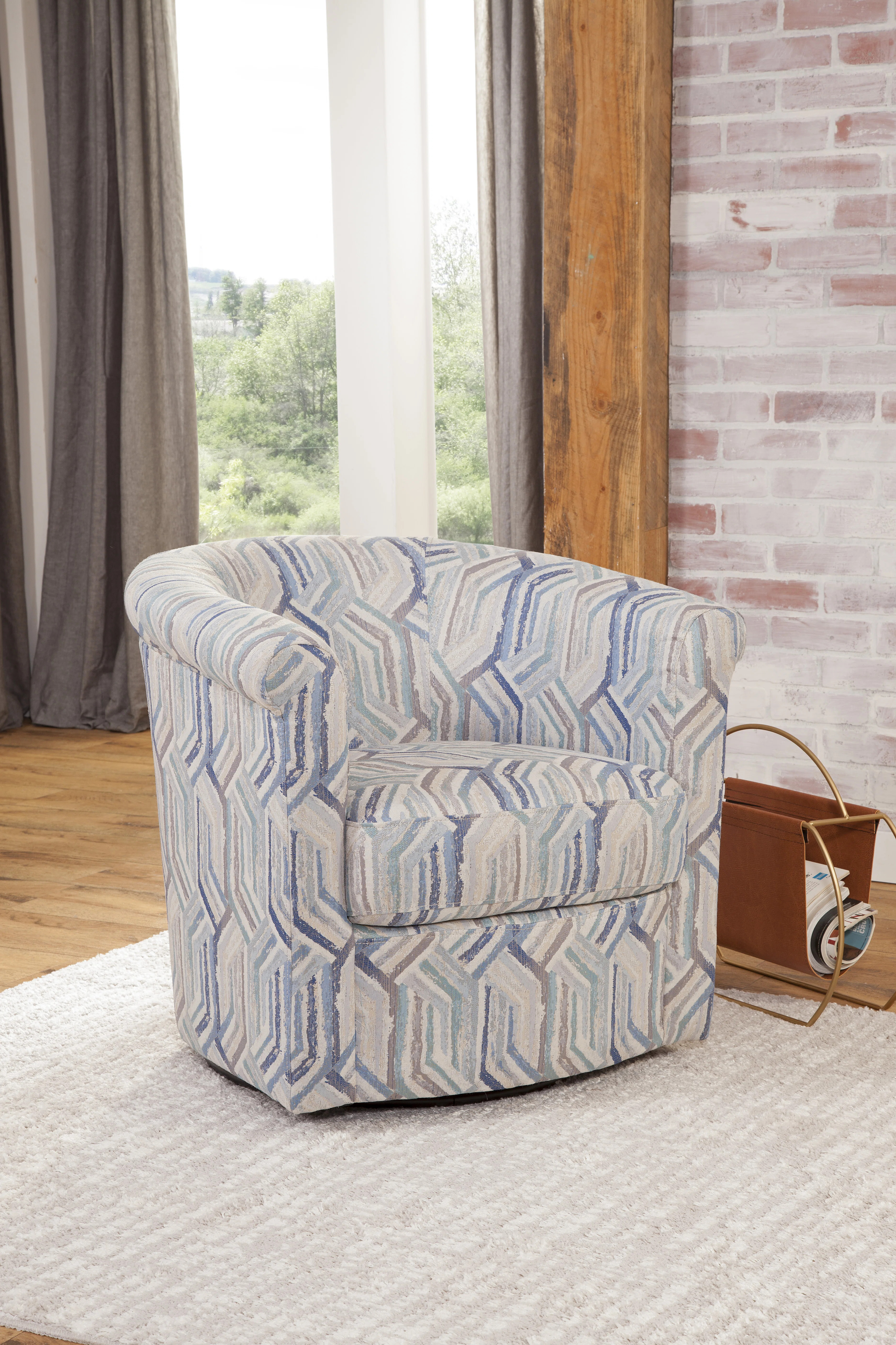 Pinehill Marvel 360 Swivel Barrel Chair | Wayfair North America