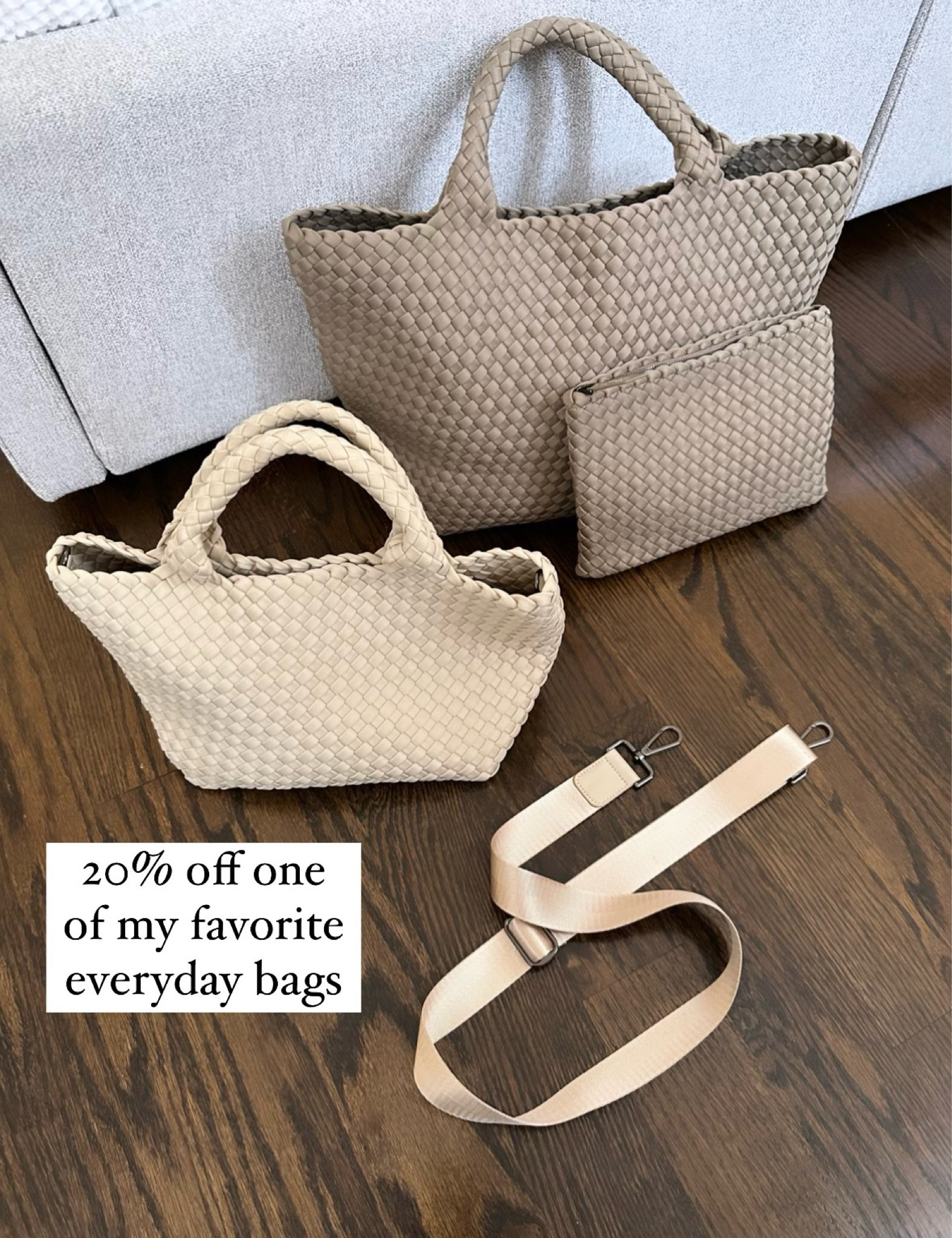 20% off ShopBop with code LTK20 for first time customers (if you use a new email)

Id like this as a work bag too in medium in black or navy. 

Both bags come with a small zipper pouch. Love that the material is pliable and low maintenance. I throw all my kids stuff in there and it wipes clean easily and isn’t damaged by water spills. 

Right: Naghedi St. Barths tote I have the medium in “cashmere” 
Left: the mini in “ecru” with shoulder strap

I didn’t see these exact colorways on ShopBop but linked several available neutral options included in sale!

#LTKsalealert #LTKFind #LTKitbag