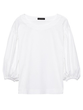 Banana Republic Womens Balloon-Sleeve Top White Size S | Banana Republic US