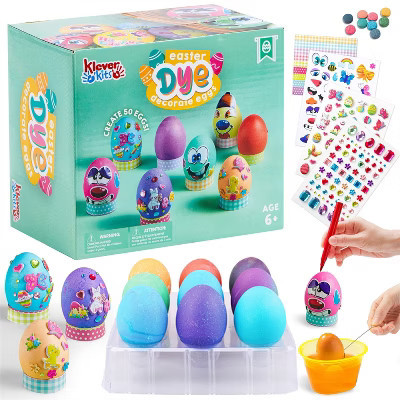 Joyfy 41 Pcs Easter Egg Dye DIY Set with Coloring Cup & Easter Sticker for Kids Activity Party, Egg Hunt Creativity Activity, Easter Theme Party | Target