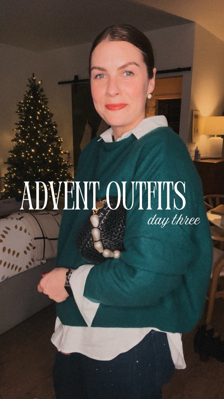 ADVENT OUTFITS | day three ✨🎄

Comment ‘shop’ for links

@sezane @anthropologie @madewell @thefryecompany @catherinecaninojewelry @newtwiststore @shopclarev 
#adventoutfitcountdown #midsizeholidaylooks #midsizeholidayoutfits #holidaystyleandinspire

Madewell barrel jeans | madewell sparkly jeans | midsize holiday outfit inspiration | emerald green sweater | how to wear barrel jeans
