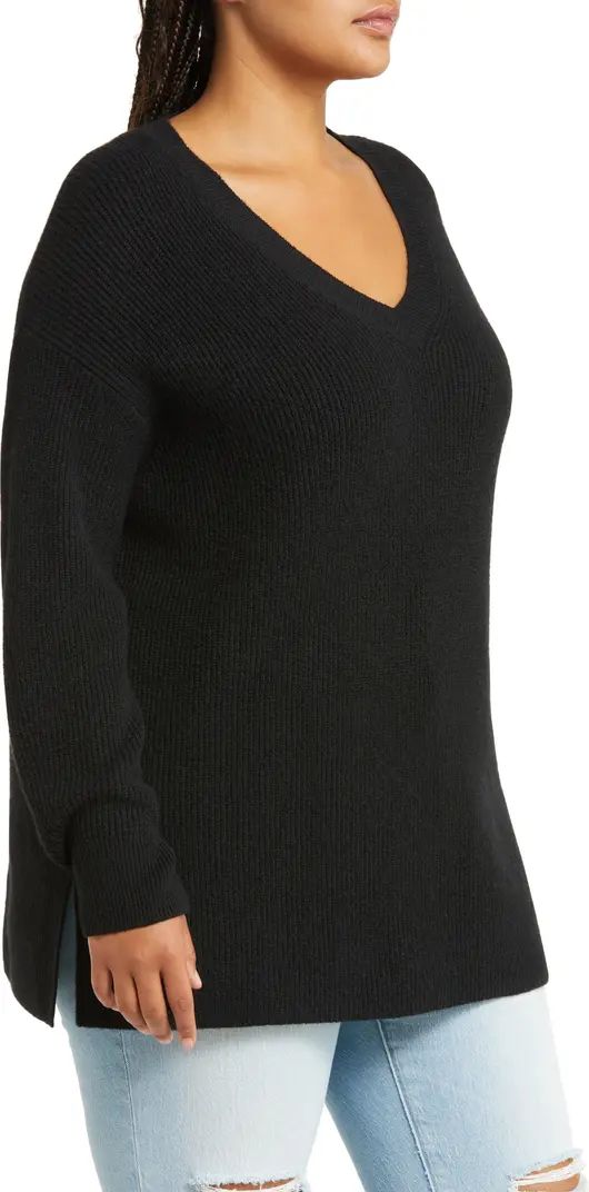 Halogen® Relaxed Fit Rib Stitch Sweater | Nordstrom | Nordstrom