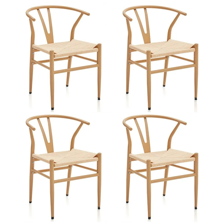 BELLEZE Wishbone Kitchen and Dining Chair, Set of 4 - Sorrento (Wood) | Walmart (US)