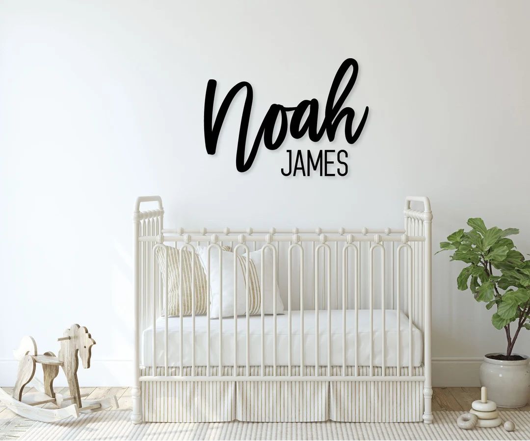 Baby boy Wooden Name Sign, Nursery Name, Baby Name Cut out, Cutout Name, Wood Name Sign, Wooden B... | Etsy (US)