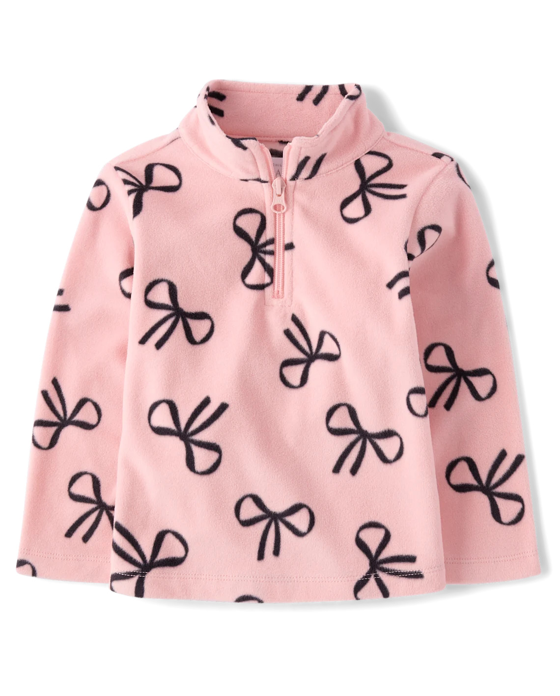 Toddler Girls Print Microfleece Half Zip Pullover - pink | The Children's Place