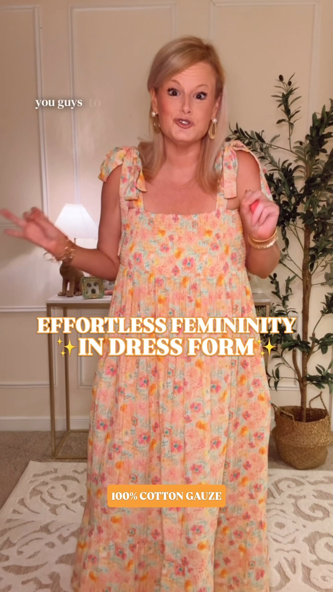 Maybell & Mine dress | 100% cotton gauze maxi dress | floral summer dress | feminine summer outfit

Y’allllll know I love a good Walmart sleuth, obviously but one of my favorite things is when I find brands you have not already seen 47 times, and Maybell & Mine felt so dang aligned with my style and so Splendidly that I had to investigate. 😆

This Lottie dress is basically femininity in dress form. The watercolor floral print stopped the scroll first, then I saw the square neckline, smocked bodice and shoulder ties. Then I found the pockets. And it was game over. 

It is 100% cotton gauze, which is the fabric I want when the heat has become completely unreasonable. Lightweight, breathable, soft and flowy. The smocked bodice has stretch and the ties are adjustable. 

I did a large for a relaxed fit.

This is the kind of floral maxi dress I would wear for brunch, vacation, or a beach dinner. And since we are just a few months away from gift giving season, which feels mildly threatening in August, keep this small business in mind for the feminine girlie in your life. Wife, sister, mother, daughter, you know the one.

They have a fall collection coming soon, and now I need to know what they have up their sleeve.

Maybell and Mine dress, Lottie dress, cotton gauze dress, 100 cotton dress, floral maxi dress, smocked maxi dress, tie shoulder dress, maxi dress with pockets, summer dresses women, vacation dress, feminine dresses, gifts for women

#PreppyStyle #FeminineStyle #SmockedDress #SummerOutfits #SummerDress #PalmBeachStyle

#LTKSeasonal #LTKWedding #LTKootd