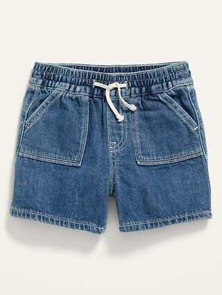 Functional Drawstring Pull-On Jean Workwear Shorts for Toddler Girls | Old Navy (US)