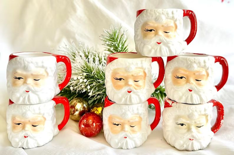 Miniature Winking Santa Mug From Kelvin's Exclusives Japan –Each One Sold Individually | Etsy (US)