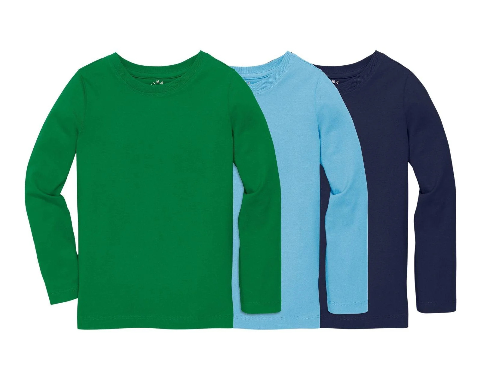 Long Sleeve Slim Tee - 3 Pack - Grass mix / 4 | Ten Little