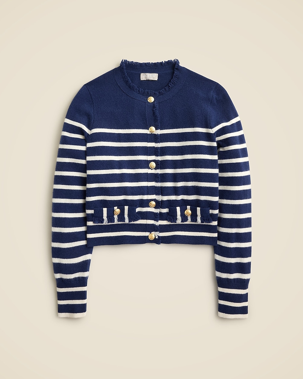 Cashmere fringe-trim sweater lady jacket | J. Crew US