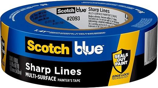 ScotchBlue Sharp Lines Multi-Surface Painter's Tape, 1.41 inches x 60 yards, 2093, 1 Roll | Amazon (US)