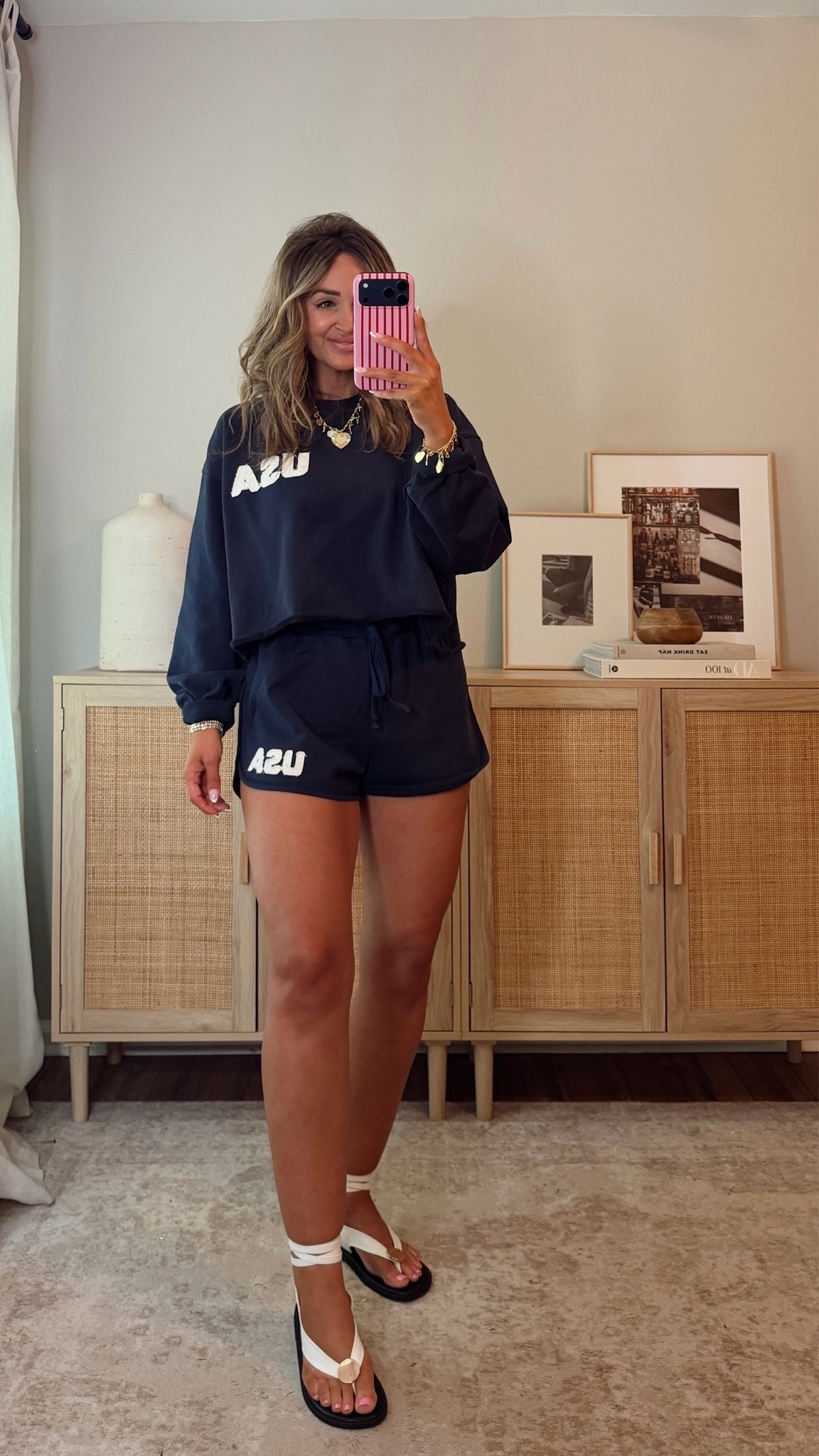40% off with LEANN40, if expired use code LEANN35 americana inspired outfit!! size M in both! this set exceeded my expectations, the navy is so chic! this would be perfect for mornings or nights at the lake or beach. summer outfit, 4th of july, memorial day @VICI

#LTKootd