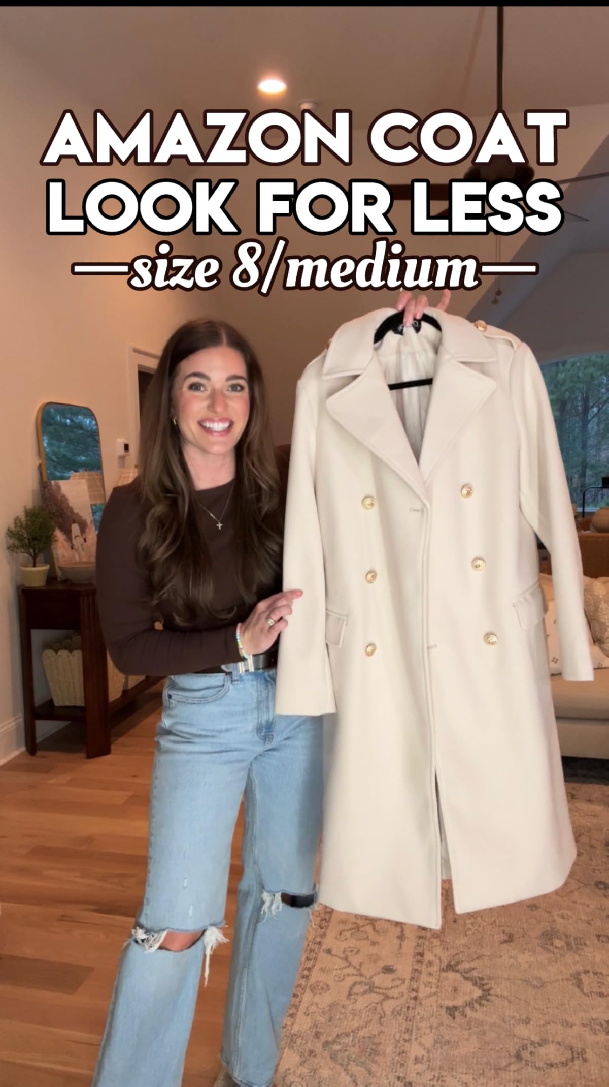 CHARTOU Women's Winter Jacket Double-Breasted Wool Blend Warm Long Trench Coat | Amazon (US)