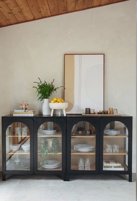 Love this arch glass cabinet 

Black cabinet/ affordable cabinet / buffet table / entryway table / office cabinet/ affordable furniture/ 

#LTKSaleAlert #LTKHome