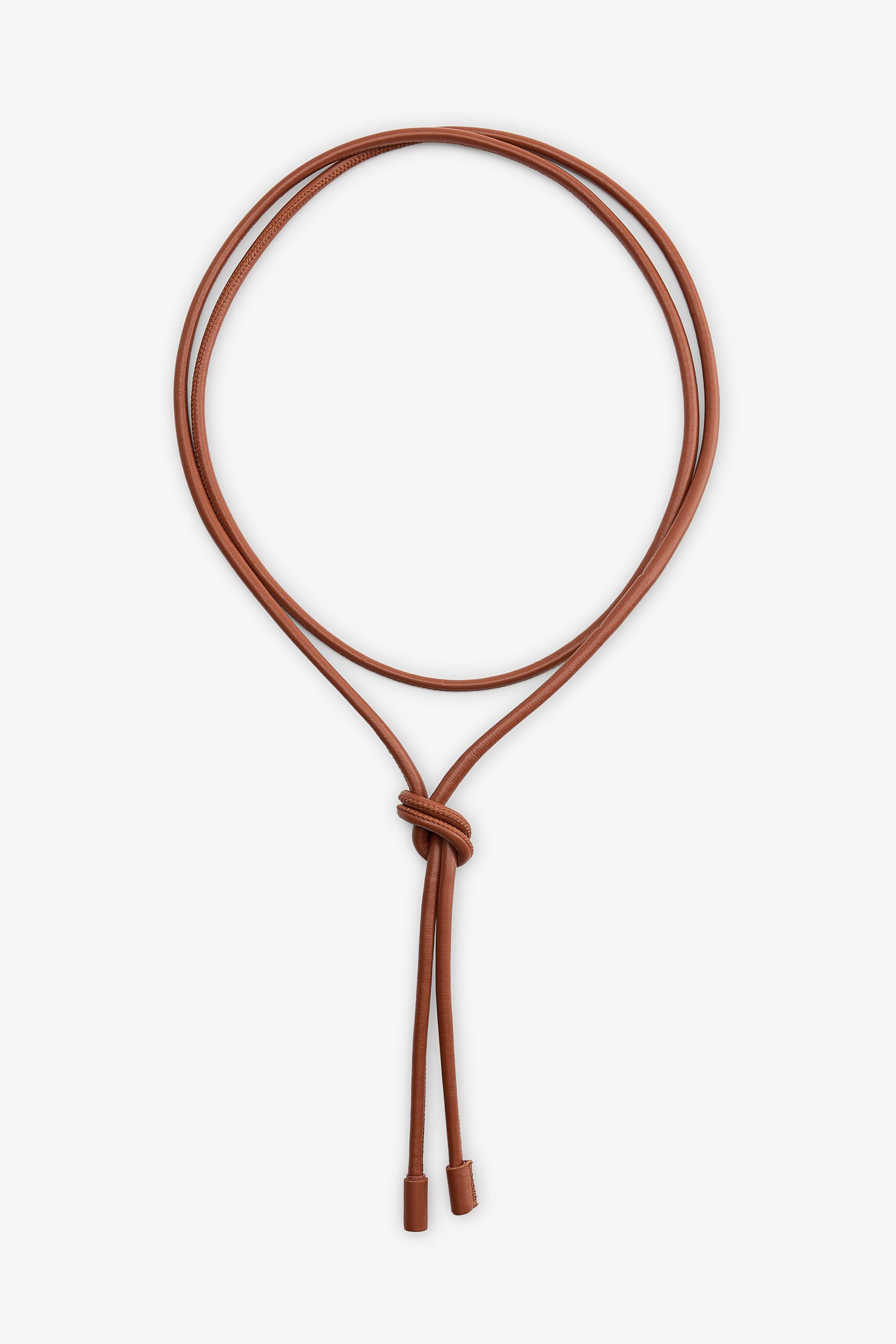 CIRCULAR LEATHER BELT | Zara US