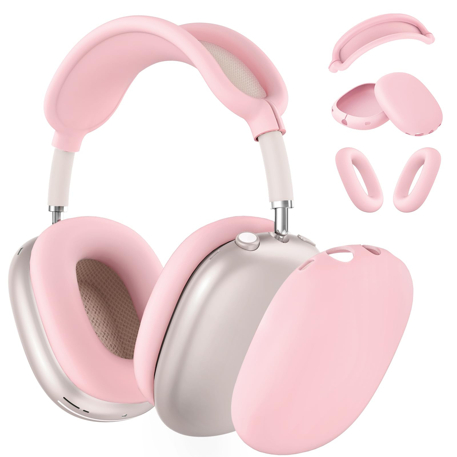 Amazon.com: Silicone Case Cover for AirPods Max Headphones,Ear Pad Case Cover/Ear Cups Cover/Headband Cover for AirPods Max 2/1 (2026/2024/2020)(USB-C/Lightning),Silicone Accessories for Apple AirPods Max 2, Pink | Ear Pad Case Cover, Ear Cups Cover, Headband Cover, USB-C, Lightning, 2024 : Electronics | Amazon (US)