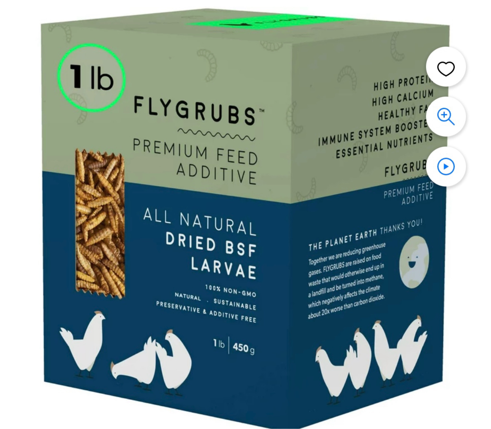 FLYGRUBS Superior to Dried Mealworms for Chickens (1|b)
- Non-GMO Chicken Feed - BSFL Treats for Hens, Ducks, Turkeys, Wild Birds, Turtles, Quails

#LTKfamily #LTKkids #LTKhome