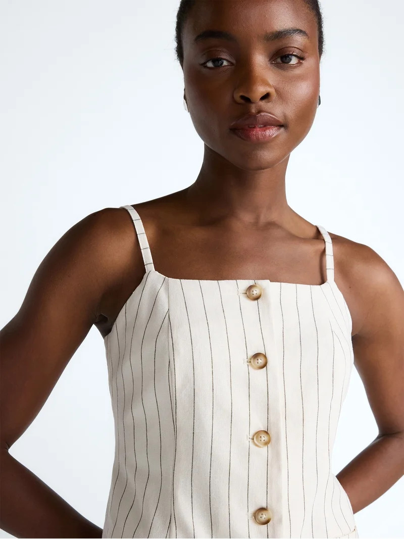 Scoop Women\u2019s Linen Blend Vest, Sizes XS-XL - Walmart.com | Walmart (US)