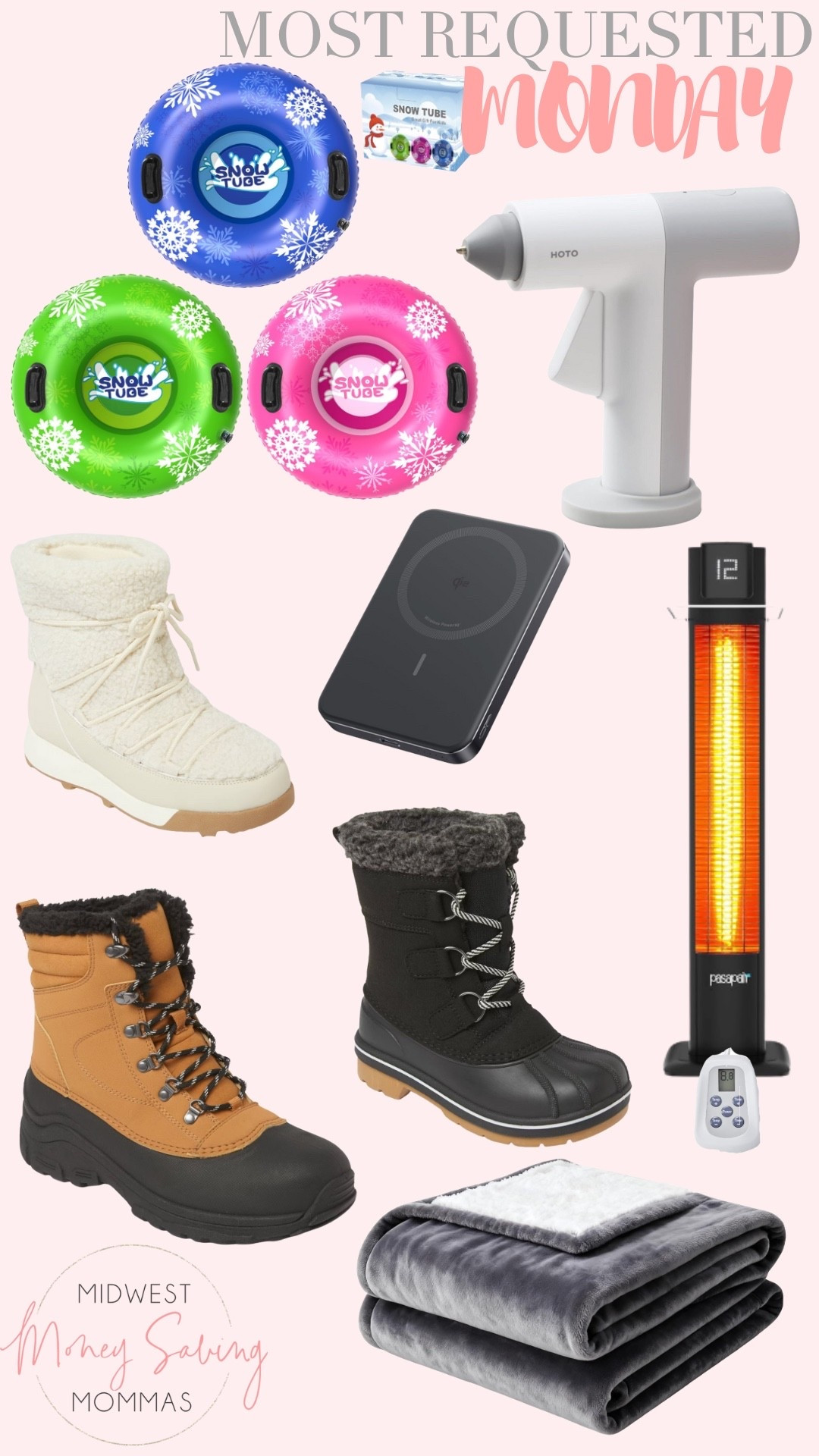 Most requested links

Cordless glue gun  patio tower heaters  heated blankets  snow tubes  winter boots  portable charger 

#LTKSeasonal #LTKHoliday #LTKHome