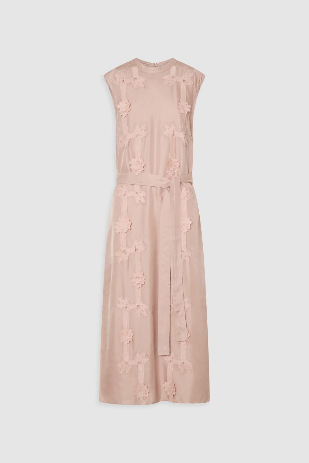 Ribbon Trim Sheath Dress Rose Tint | Oroton