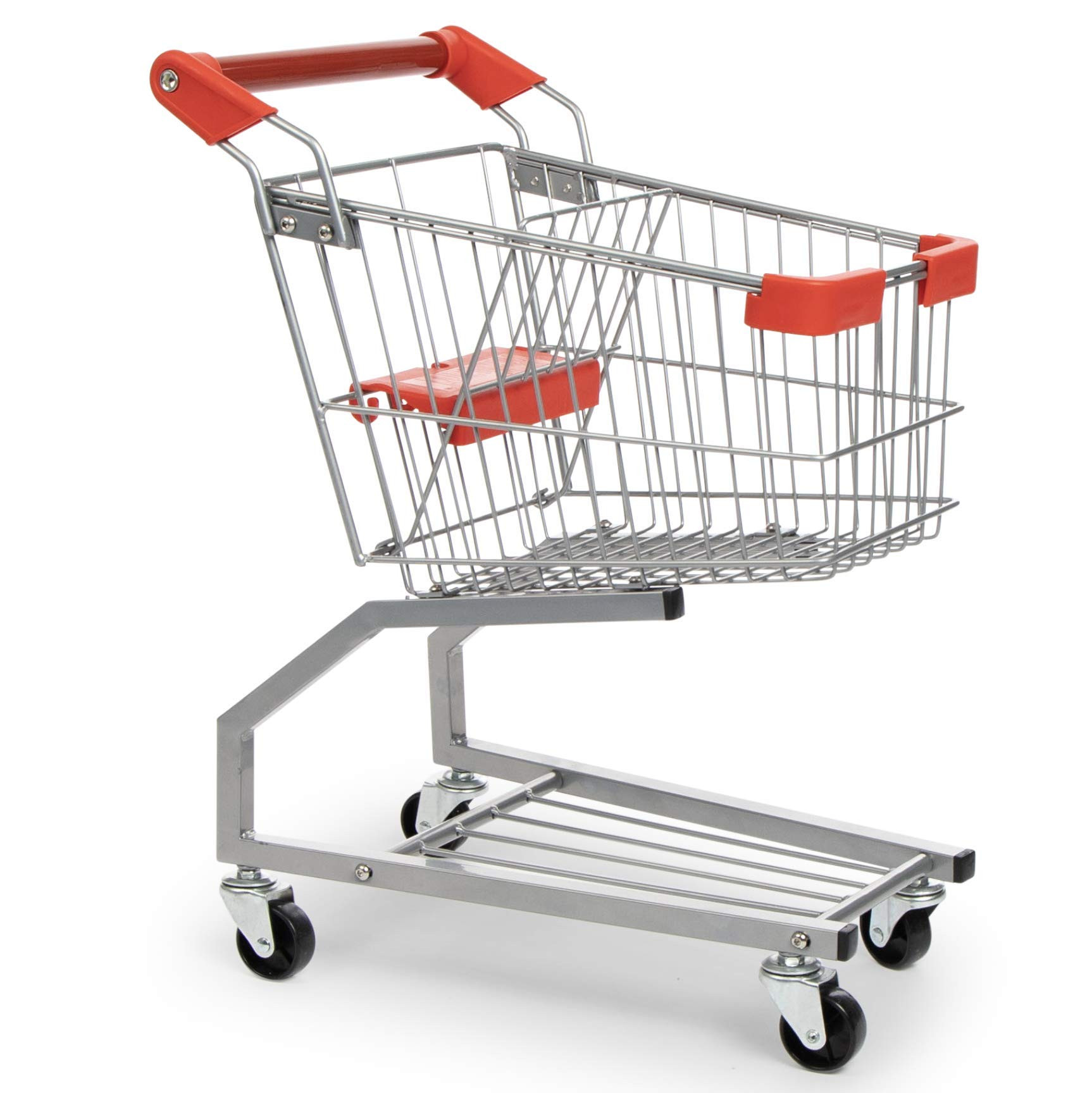 Milliard Toy Metal Shopping Cart - Supermarket Pretend Play Grocery Cart for Kids and Toddlers | Amazon (US)