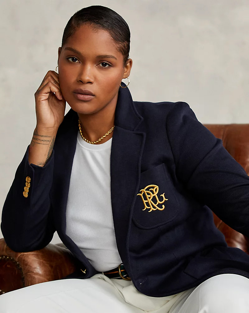 Double-Knit Jacquard Blazer | Ralph Lauren (UK)