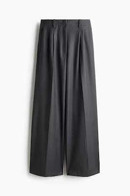 Weite Hose - Graumeliert - Ladies | H&M AT | H&M (DE, AT, CH, NL, FI)
