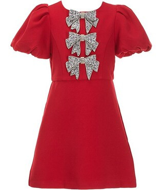 GB Big Girls Jeweled Bow Front Dress | Dillard's | Dillard's