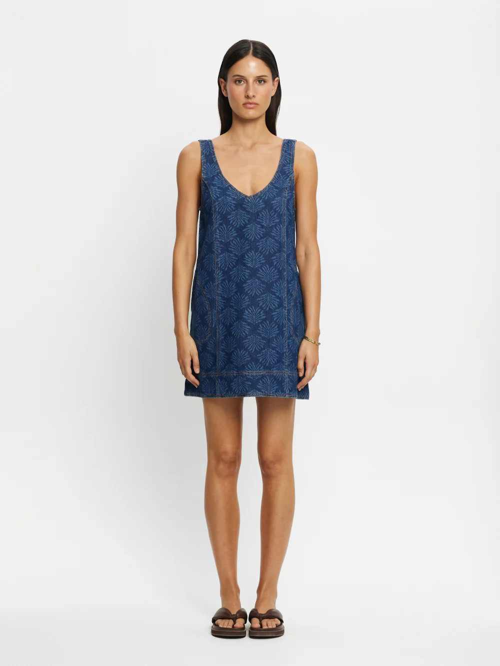 Ilaria Denim Dress - Iluka | Printed Denim Dress - KIVARI | Kivari (Global minus AU/NZ)