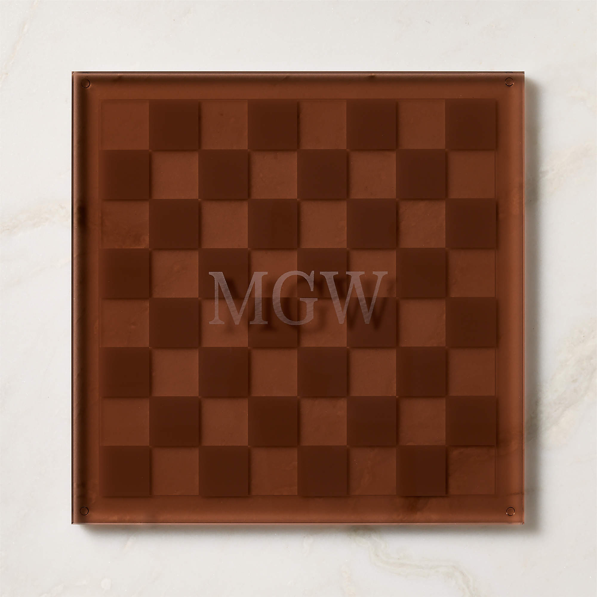 Sienna Brown and Clear Acrylic Chess Set + Reviews | CB2 | CB2