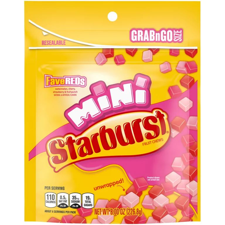 Starburst Favereds Fruit Gummy Candy Grab N Go - 8 oz Bag - Walmart.com | Walmart (US)