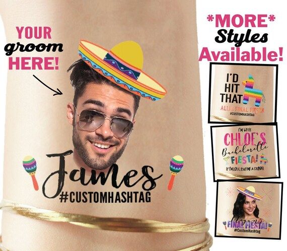 Bachelorette Party Favors - Bachelorette Tattoo - Bachelorette Party Favor - Groom's Face Tattoo ... | Etsy (US)