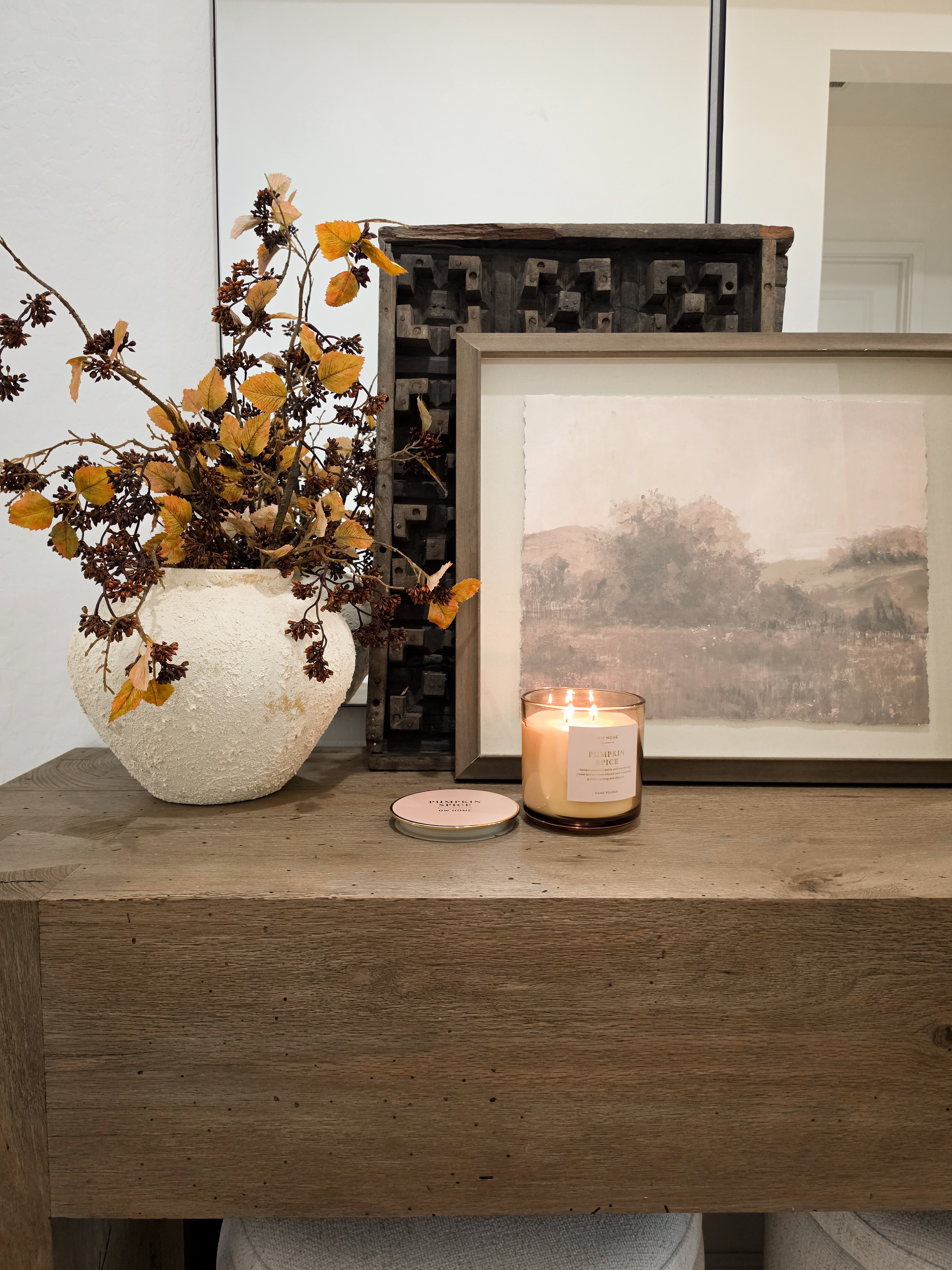 Fall is slowly making its way into our home 🤎🍂Keeping it warm, neutral + simple.#falldecor #fallhome #fallinspo #neutralhome #neutraldecor 

#LTKHome #LTKSeasonal