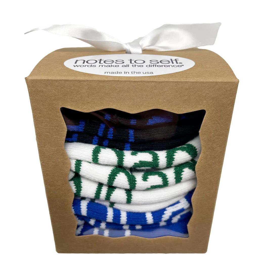 Socks in a Box for grandpa - 3-pair gift set | notes to self