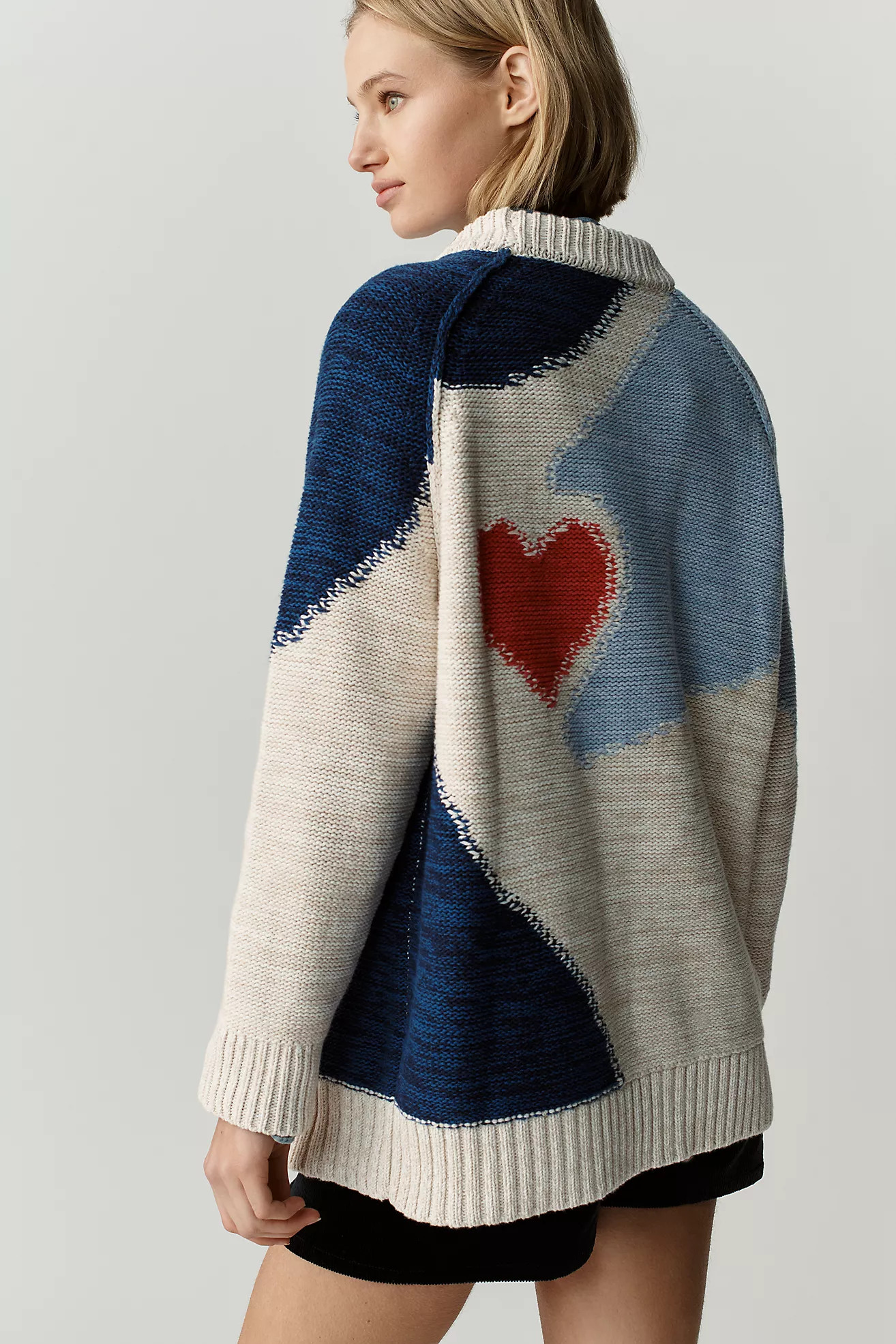 Pilcro Long-Sleeve Oversized Crew-Neck Cotton Sweater | Anthropologie (US)