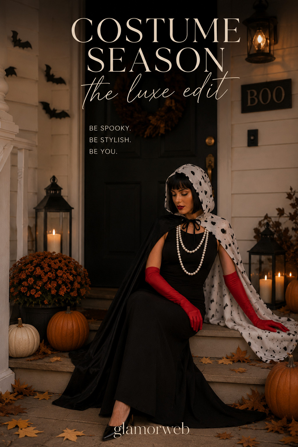 Halloween but make it luxe 🖤🎃 This spooky-chic costume look is everything I want for October — dramatic, polished, and still so fun for a Halloween party, porch photos, or a festive night at home. The black gown, statement cape, pearls, and red gloves make the whole look feel extra elevated without losing that classic Halloween vibe. Definitely saving this one for costume season. 👻✨

#HalloweenCostume #HalloweenOutfit #HalloweenCostumeIdeas #HalloweenStyle #SpookyChic #HalloweenFashion #HalloweenPartyLook #CostumeInspo #OctoberStyle #SpookySeason #HalloweenGlam #HalloweenDress #FallFashion #HalloweenParty #CostumeSeason #HalloweenInspo #LuxeHalloween #Halloween2026 

 #LTKootd #LTKSeasonal #LTKU