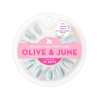 Olive & June Press-On Fake Nails - BP Velvet Illusion French - 42ct | Target