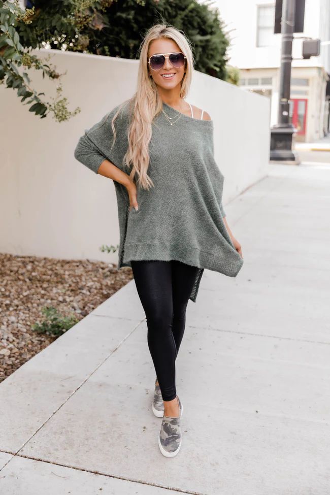 Uncomplicate My Life Olive Pullover | The Pink Lily Boutique