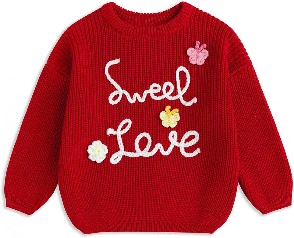 Simplee kids Baby Pullover Sweater Heart Knit Sweater Coat for Autumn Fall and Winter 3M-3T | Amazon (US)