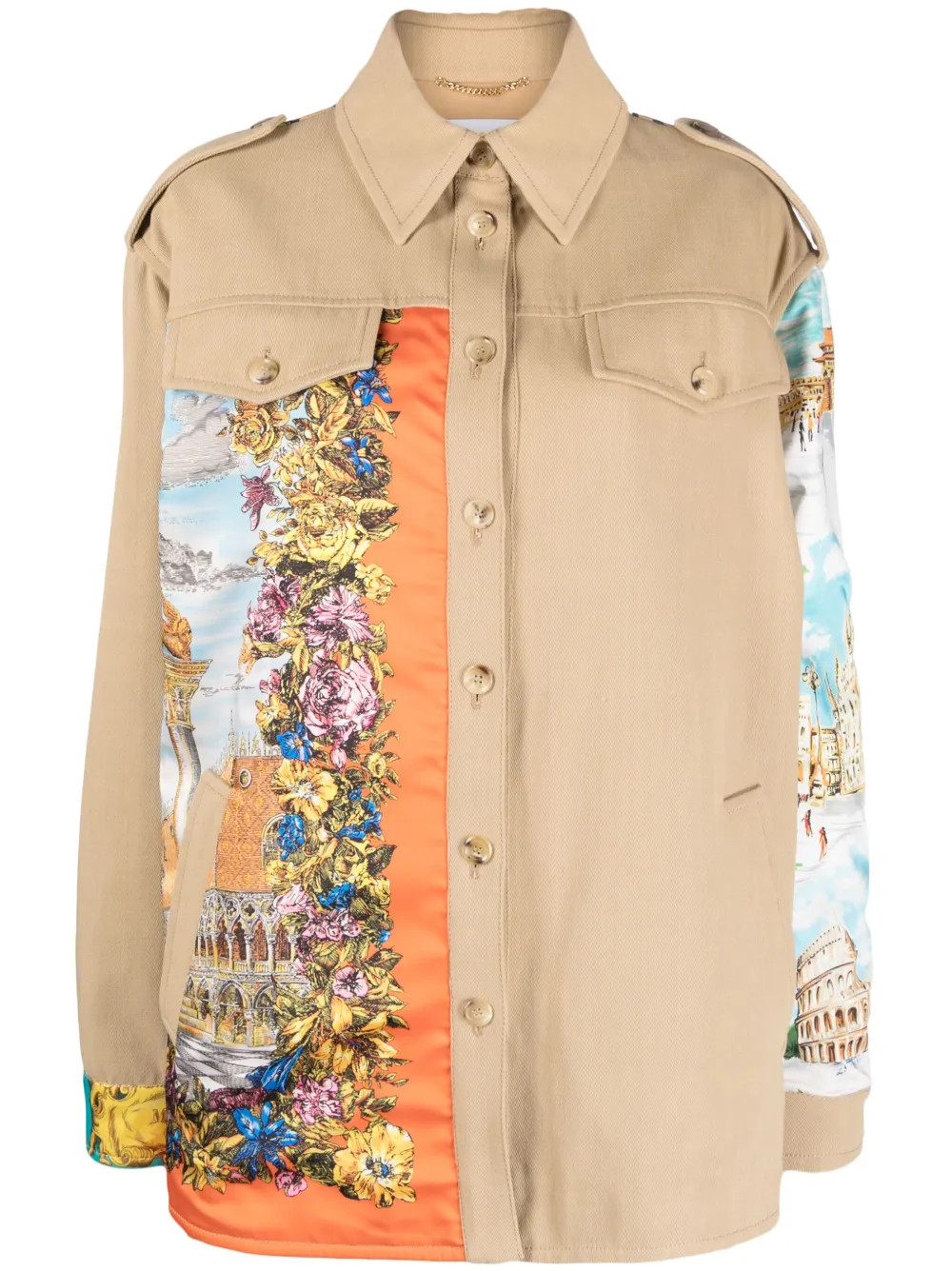 Moschino illustration-print Panels Shirt Jacket - Farfetch | Farfetch Global