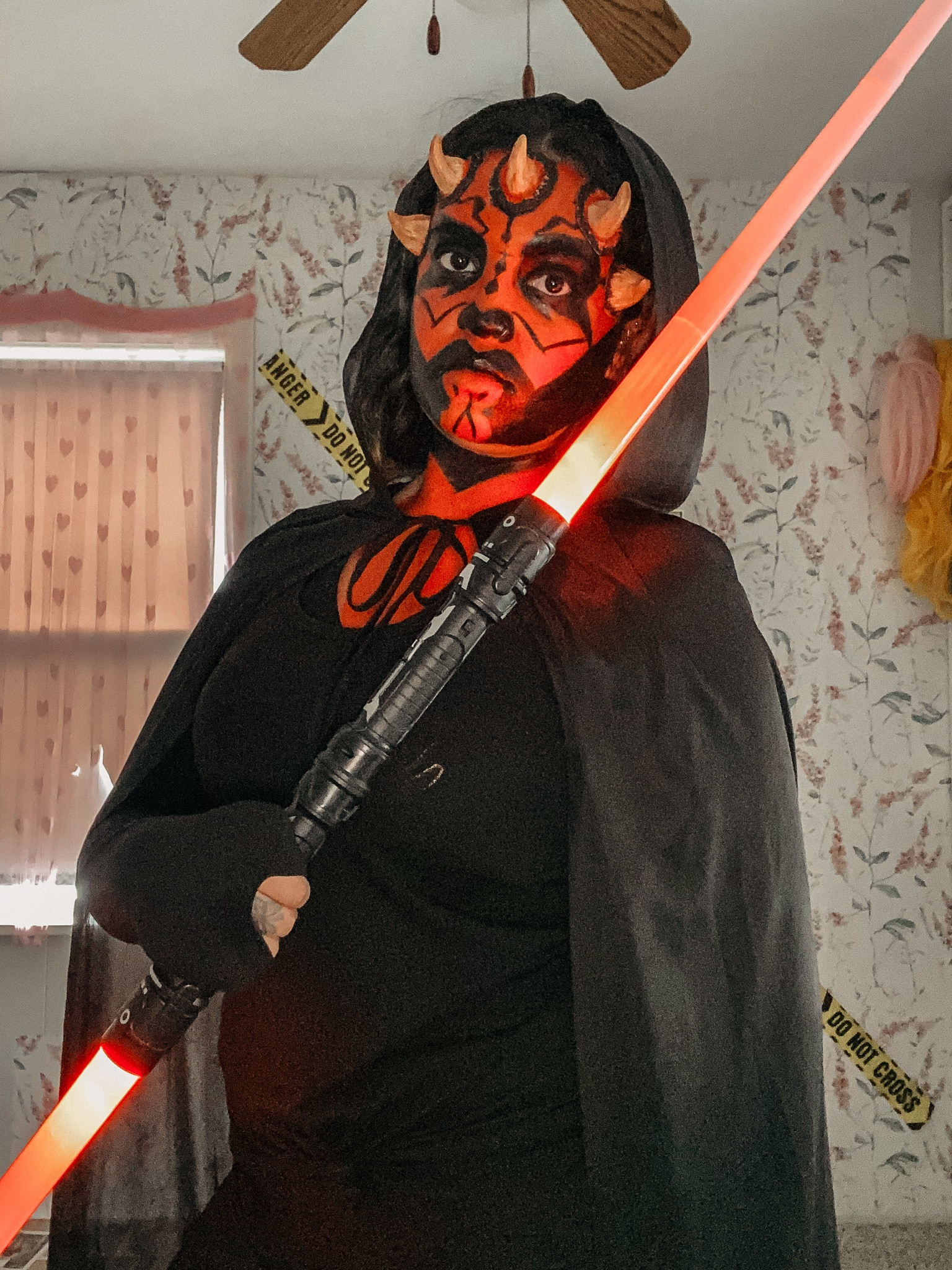 This was fun to do! Darth Maul : Star Wars! Just used black shirt and black leggings for the look and purchased the rest 🖤 

#LTKbeauty #LTKSeasonal #LTKHalloween