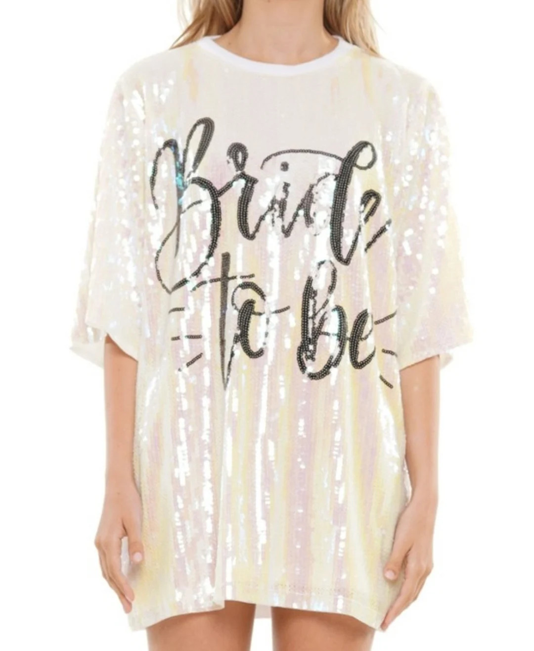 Bride to Be Sequin Tshirt Dress  One Size Sequin Dress  - Etsy | Etsy (US)