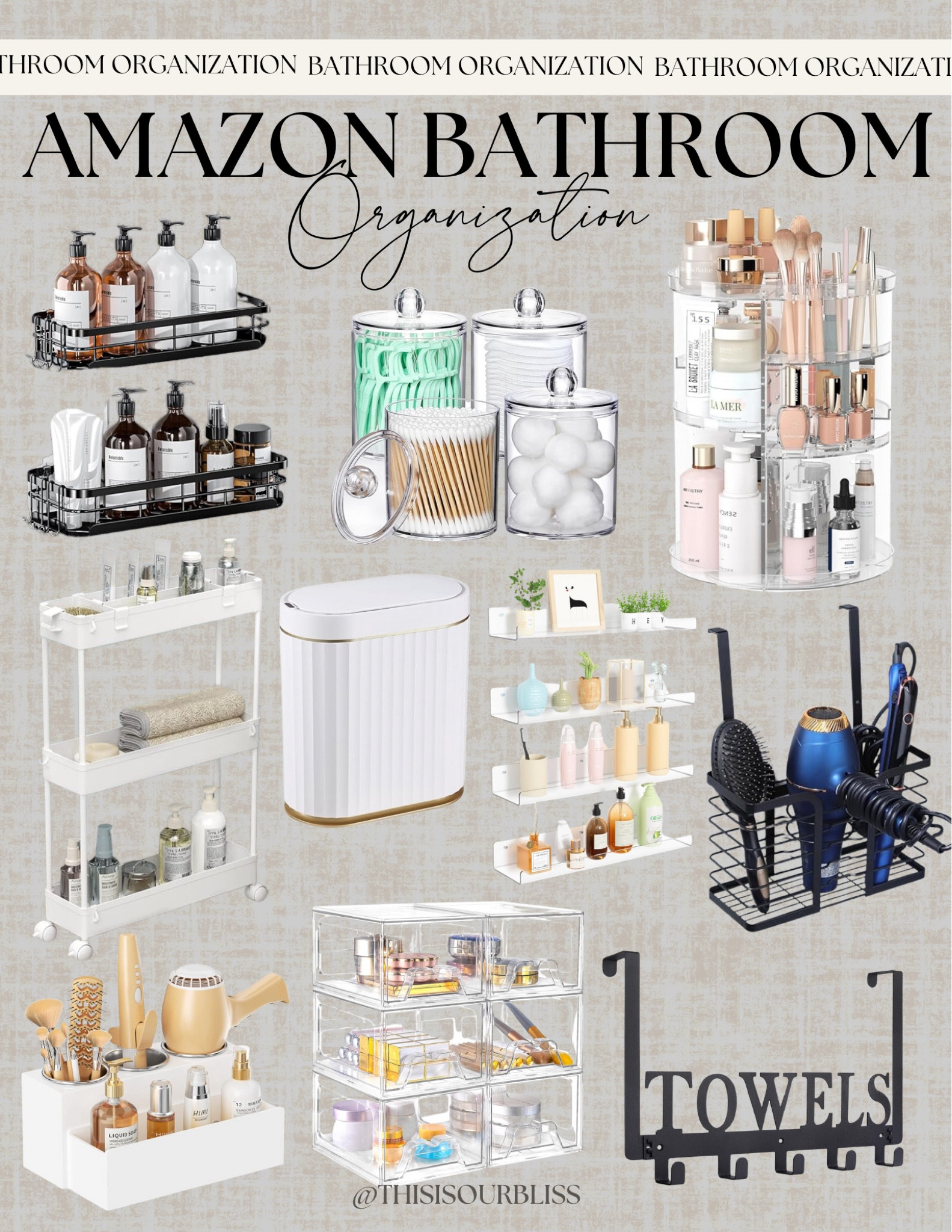 Transform your bathroom into an organized oasis with these Amazon finds! 🛁✨ From storage for your beauty products to sleek towel hooks, these must-haves make staying tidy so much easier. Tap to shop and elevate your space! #BathroomGoals #homeorganization

#LTKHome