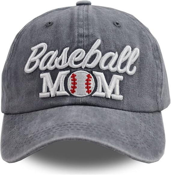 Distressed Baseball Mom Dad Hat for Women, Adjustable Washed Embroidered Baseball Cap for Mama | Amazon (US)