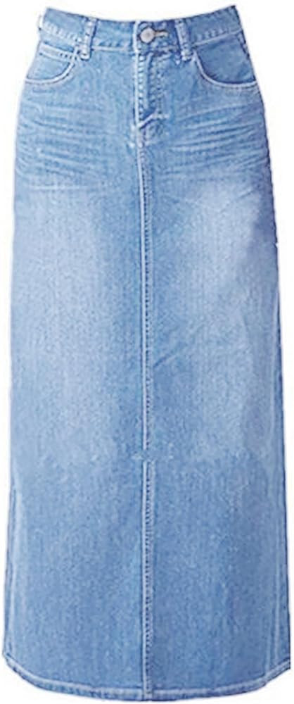 Long Denim Skirt for Women Casual A-Line Denim Maxi Skirt Stretch High Waisted Jean Skirt with Po... | Amazon (US)