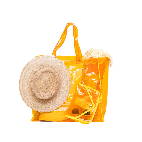 Clear Orange Beach Tote | FUNBOY