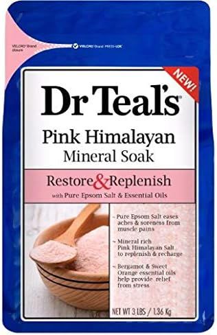 Dr Teal's Restore & Replenish Pink Himalayan Mineral Soak - 3lbs | Amazon (US)