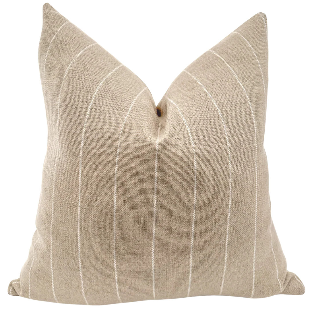 Antique Stripe Linen Pillow Cover | Hackner Home (US)