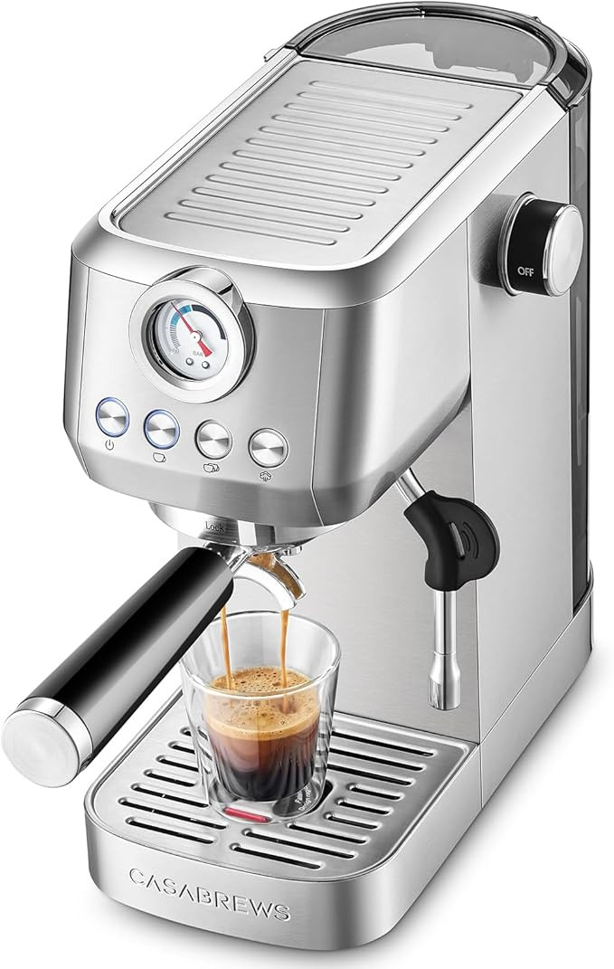 CASABREWS 3700 Gense Espresso Machine 20 Bar, Stainless Steel Espresso Maker With Steam Milk Frot... | Amazon (US)